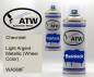 Preview: Chevrolet, Light Argent Metallic (Wheel Color), WA568F: 400ml Sprühdose + 400ml Klarlack - Set, von ATW Autoteile West.